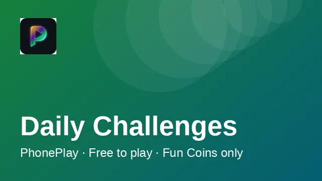 PhonePlay Daily Challenges tile — a new WordVolt and Solitaire puzzle every day