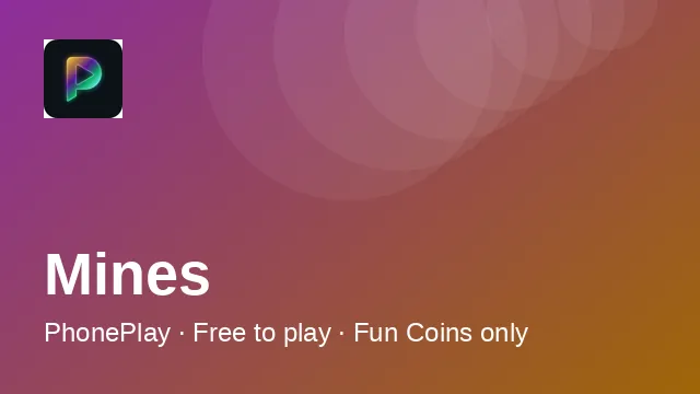 PhonePlay Mines tile — gem-and-bomb grid arcade game